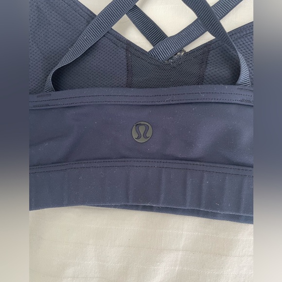 Used Lululemon Future Varsity Bra Navy Sz 10 - Picture 7 of 9